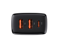 Baseus Ładowarka sieciowa USB-C, 2x USB-A 30W PD QC3.0 black - 1193690 - zdjęcie 4